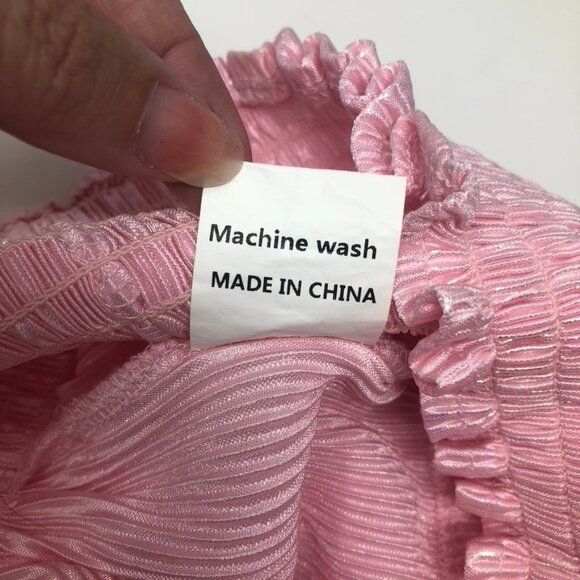 Queen Of Sparkles Swing Shorts Size S Pink Shimmer Iridescent - Picture 5 of 5